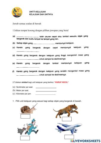 Kelajuan dan unitnya