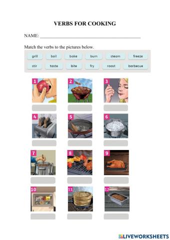 Verbs for cooking