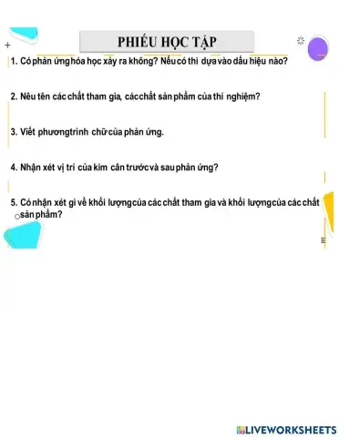 Định luật bảo toàn khối lượng