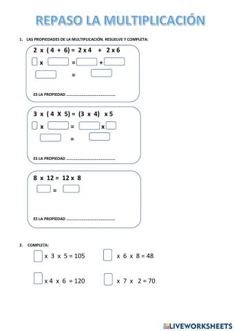 Repaso la multiplicación