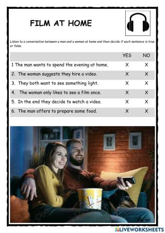 Film at Home PET Listening