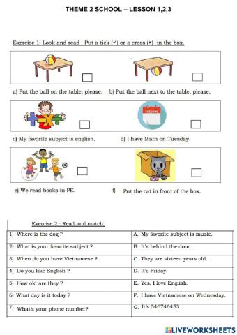 I learn smart start 4 - theme 2- lesson 1,2,3