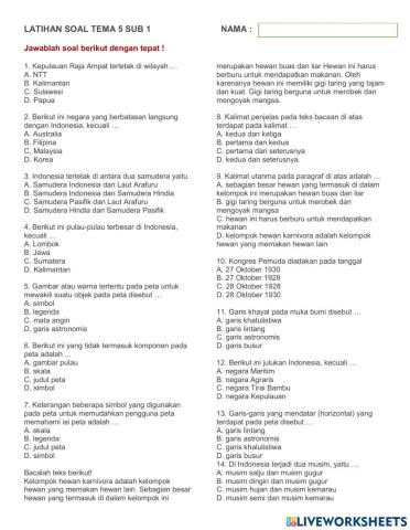 Soal tema 5 sub 1