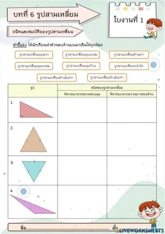ชนิดของรูปสามเหลี่ยม