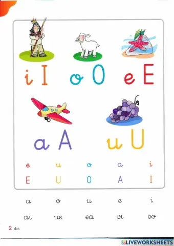 Lectura vocales. Método Santillana