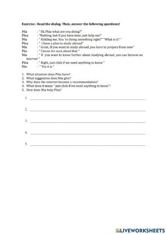 Unit 5 - What Should I Do (Test)