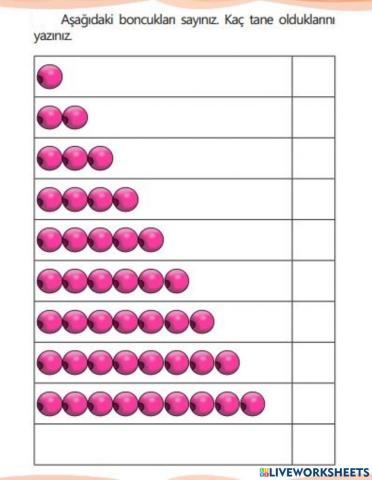 Boncukları Sayalım