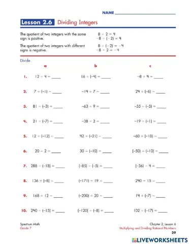 Dividing Integers (Part 1)