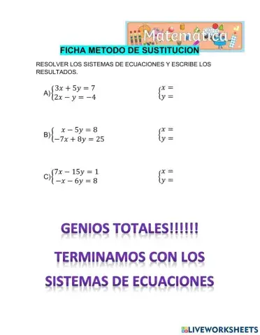 Metodo de sustitucion