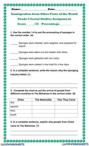 Immigration by Christal adapted by Lucy