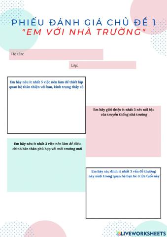 Đánh giá thường xuyên HĐTNHN6