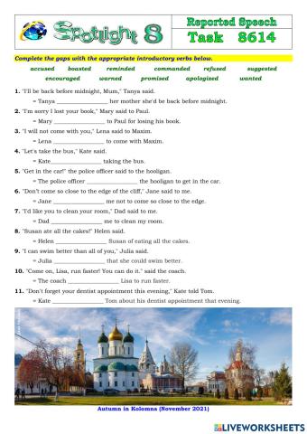 Spotlight 8 Task 8614