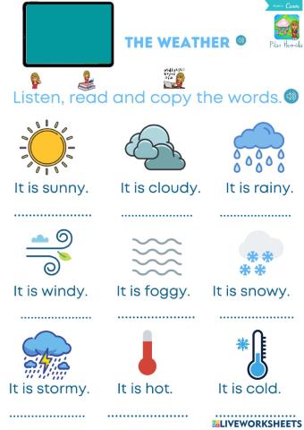 THE WEATHER listen write