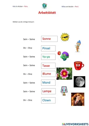KINDISCH 1.3 - UNTERRICHT 6 - Seins und ihrs