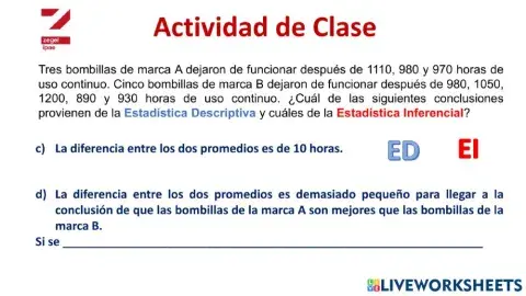 Diferencias entre la Estadística Descriptiva y Estadística Inferencial 2