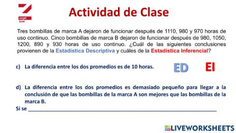 Diferencias entre la Estadística Descriptiva y Estadística Inferencial 2