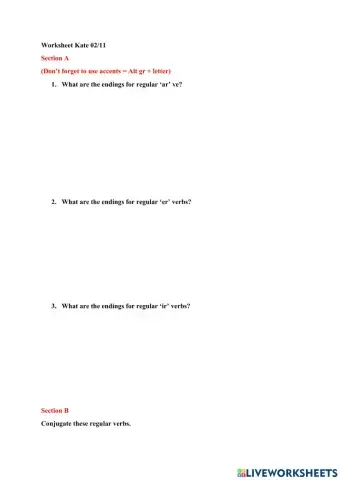 Present tense Spanish