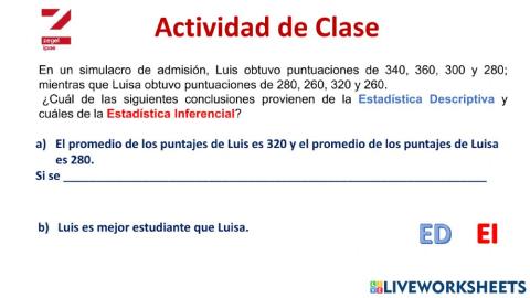 Diferencias entre la Estadística Descriptiva y Estadística Inferencial 4