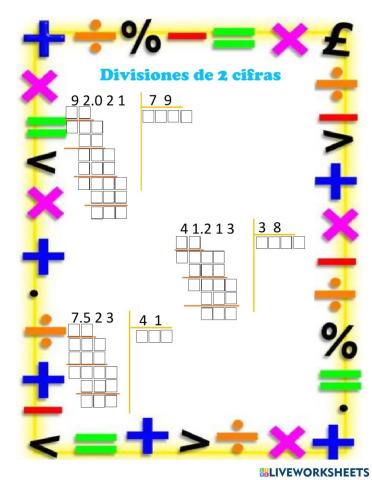 Divisiones por 2 y 3 cifras