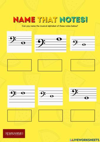 Name that notes!