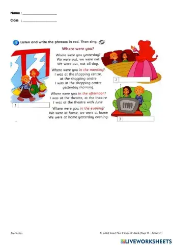 Module 8 : Where were you yesterday?