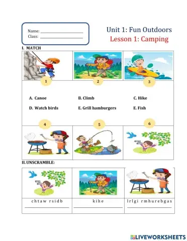 Fun outdoors- camping