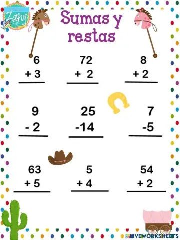Repaso primer grado: sumas y restas
