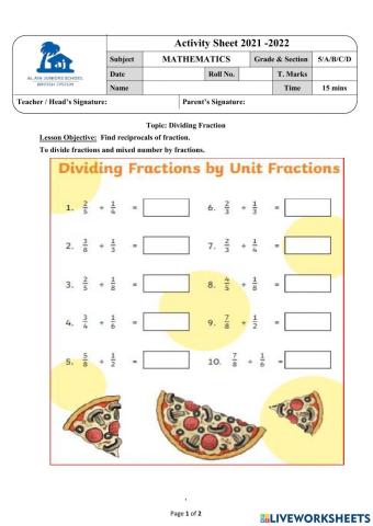 Dividing Fraction
