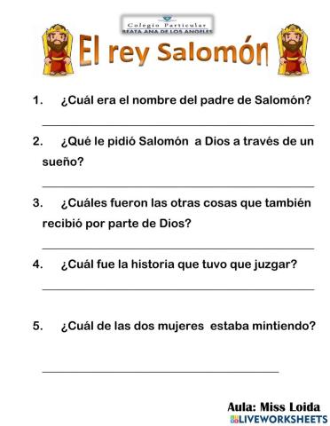 El sabio rey Salomón