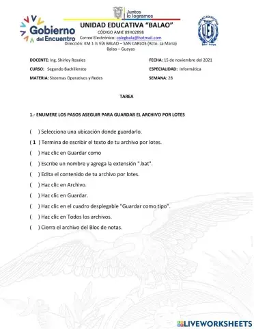 Guardar archivo por lotes