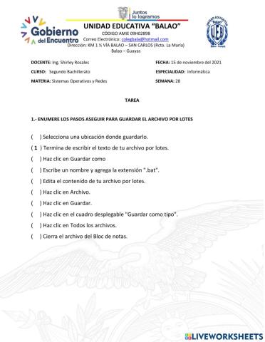 Guardar archivo por lotes