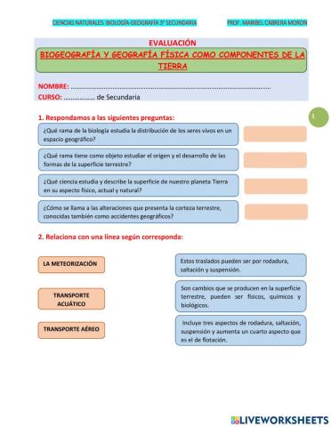 Biogeografía y geografía física
