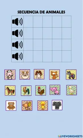 Secuencia de animales