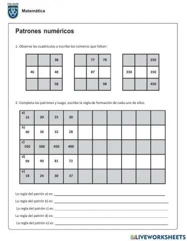 Patrones Numéricos