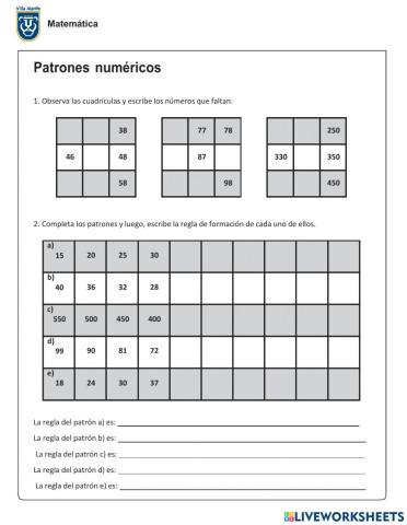Patrones Numéricos