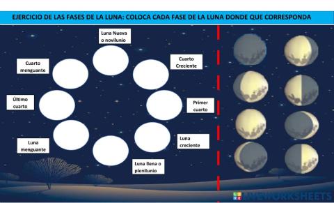 Ejercicio de fases de la Luna