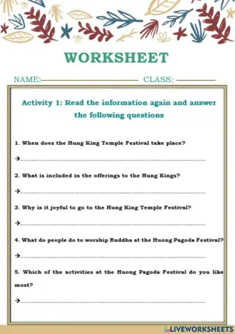 Answer the questions