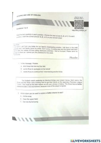 Revision for trials paper 1