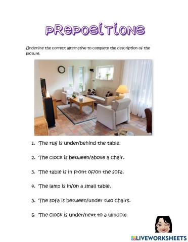 Prepositions-Furniture