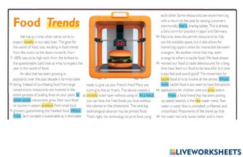 Food trends