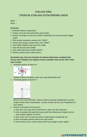 Evaluasi Struktur Atom dan SPU