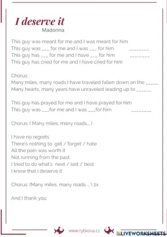 Madonna - I deserve it