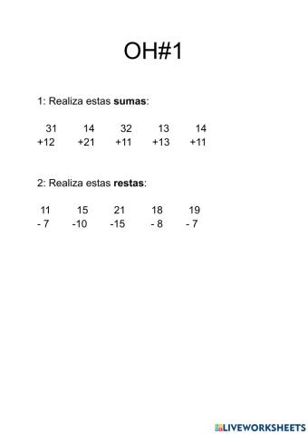 OH-1 (segundo de primaria)