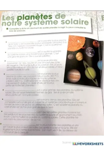 Les planètes du systeme solaire