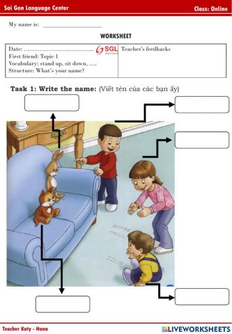 First friend - Topic 1