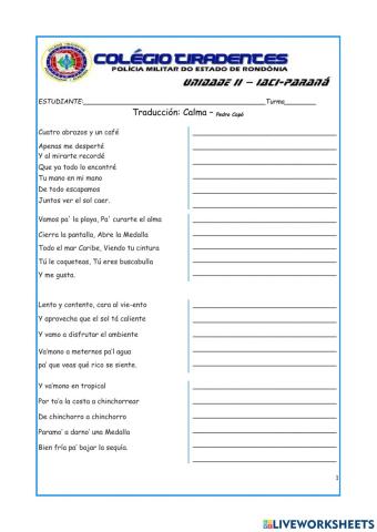 Traducción - Calma