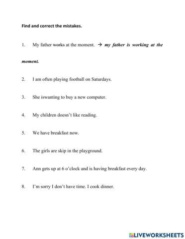 Find and correct the mistakes