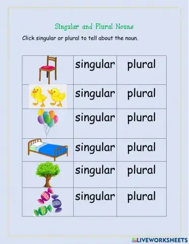Singular and Plural Nouns