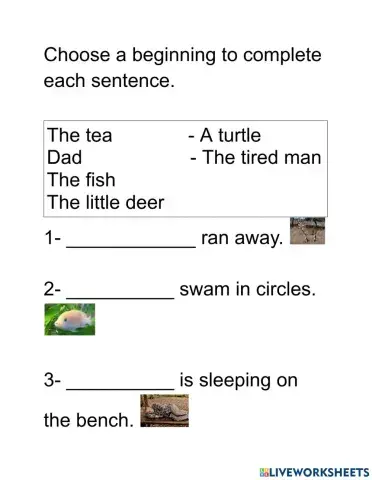 Subject of a sentence