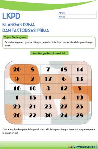 Bilangan prima dan faktorisasi prima